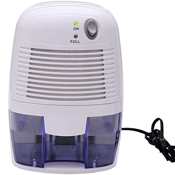 HOMCOM 500ML Compact and Portable Mini Air Dehumidifier Air Damp Moisture Dryer for Home Kitchen Bathroom