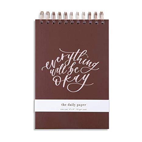 TDP Top Spiral Notebook with Calendar 6 x 9 Inches, Planner, Organizer, 192 Pages, 120 GSM Paper Everything Okay Steno Style