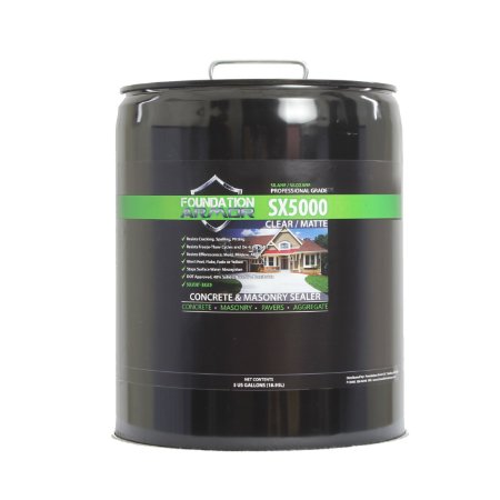 5-Gal. SX5000™ Penetrating Clear Solvent-Based Silane-Siloxane Concrete & Masonry Sealer, Water Repellent, Salt Guard
