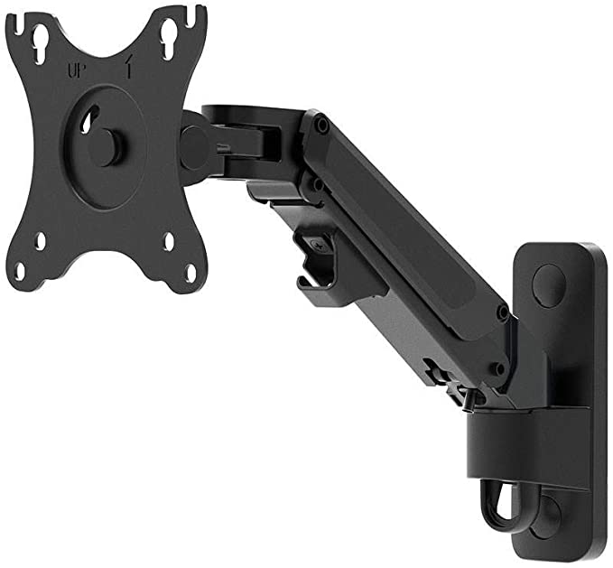 Monoprice 1-Segment Adjustable Gas Spring Wall Mount for Monitors Up to 27 Inches - Workstream Collection