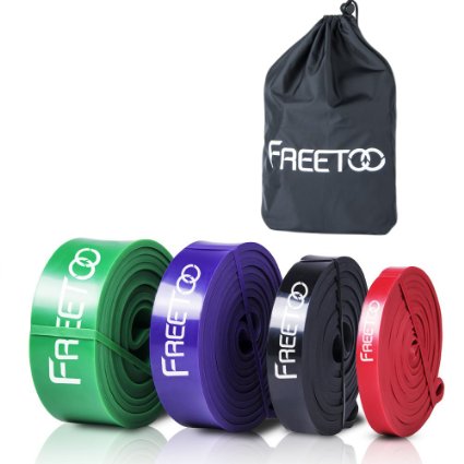 Freetoo® Best Workout Rubber Band Resistance Bands Powerlifting Bands Pull-Up Band Resistance Exercise Bands