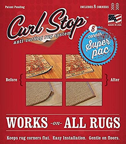 Curl Stop Anti-Curling Rug System (Super Pac of 8 Corners)