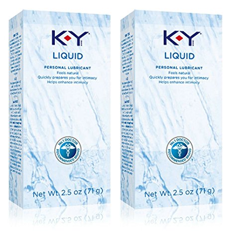 K-Y Liquid Personal Lubricant Natural Feeling Liquid, 2.5 Ounce, 2 Count