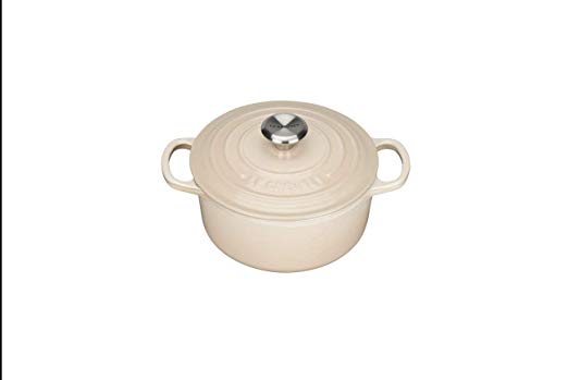 Le Creuset Signature Cast Iron Round Casserole, Almond, 18 cm