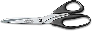 Victorinox Professional Cutting Scissors, Household Scissors, Extra Sharp Blade, 24 cm, Robust Plastic Handle, Stainless Steel, Black