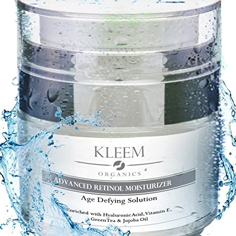 Kleem Anti Aging Retinol Cream for Face and Eye Area with 2.5% Retinol and Hyaluronic Acid. Best Day and Night Anti Wrinkle Cream for Men and Women - Results in 5 Weeks