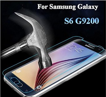 Galaxy S6 Tempered Screen ProtectorPremium High Definition Shockproof Clear Tempered Glass03mm Thickness 9H Hardness 25D Curved Edge Screen Protector for Samsung Galaxy S6 G920