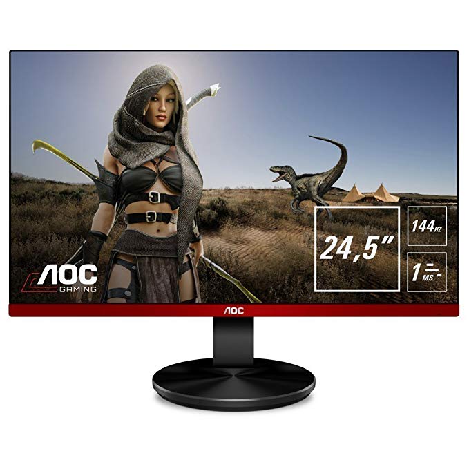 AOC G2590PX 24.5" Widescreen TN LED Black/Red Multimedia Monitor (1920x1080/1ms/VGA/HDMI/DisplayPort)