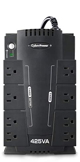 CyberPower CP425SLG Standby UPS System, 425VA/255W, 8 Outlets, Compact