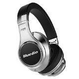 Bluedio U UFO High-End Bluetooth headphones Revolution Patented 8 Tracks 3D Sound Effect Aluminum alloy buildHi-Fi Rank wirelessampwired Over-Ear headphonesheadset with carrying hard case Gift-package Black-Silver