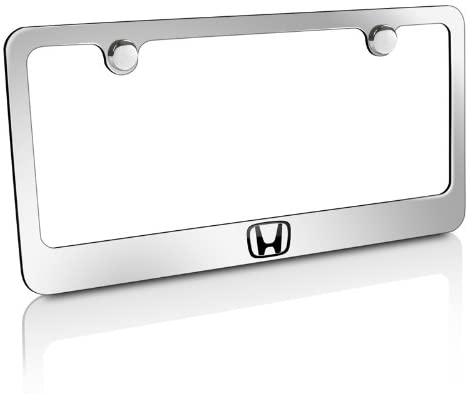 CarBeyondStore Honda H Logo Chrome Brass License Plate Frame