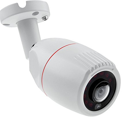 Vanxse CCTV 1/3 Sony CMOS HD 1200TVL 12LED IR-CUT 960H 180degree Fish Eye Lens Outdoor waterproof Bullet Security Camera Surveillance Camera with bracket
