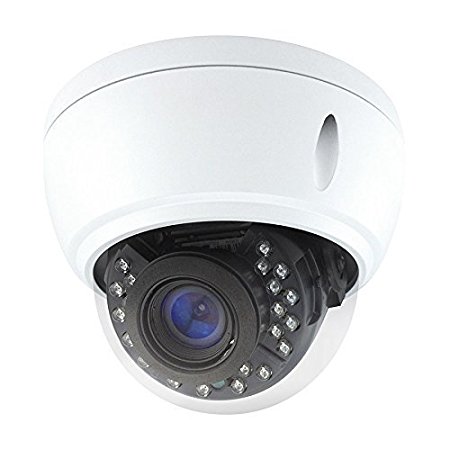ILDVR® 4 Megapixel (2592x1520) Super High Resolution PoE Vandalproof and Weatherproof IP66 Dome IP Camera, 2.8–12 mm Varifocal Lens, 92° Viewing Angle, Night Vision up to 80ft