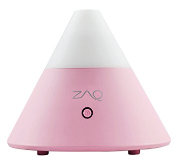 ZAQ Noor Multi Color Litemist Aromatherapy Essential Oil Diffuser - 80 ML Capacity, Pink