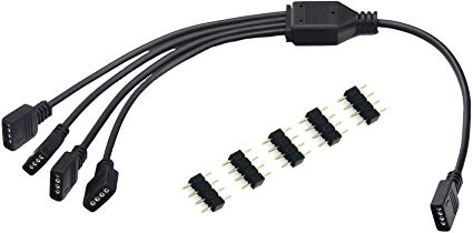 Micro Connectors F04-RGB04-50 50cm 1 to 4 RGB Splitter Cable