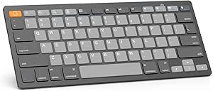 OMOTON Bluetooth Keyboard for iPad 10th Generation, iPad 10.2 (9th/8th/7th), iPad Pro 13/12.9/11 inch, iPad Air 13/11 inch, iPad Air 10.9, iPad Mini and More Bluetooth Enabled Devices, Graphite Gray