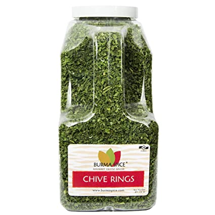 Chive Rings | Dehydrated Version of Chopped Chives | Mild Onion Flavor and Aroma | Fines Herbes of French Cuisine 5.5 oz.