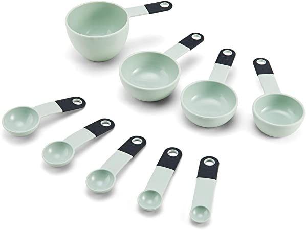 KitchenAid KE475OHPIA Classic 9-Piece Measuring Cup and Spoon Set, Pistachio