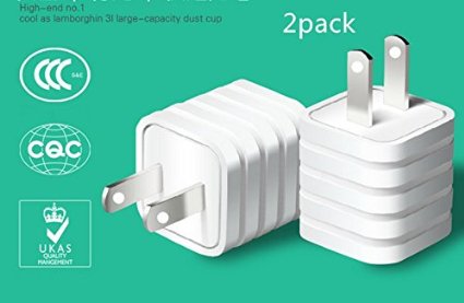 Charger,Travel Wall Power Adapter Vlove 1 Amp USB Plug Made for Iphone 6 5 5s 5c 4s, Ipads, Ipods, Samsung Galaxy S5 S4 S3 Note 2 3 and Most Android Phones (White)