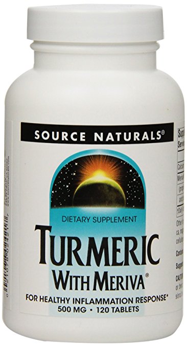 Source Naturals Turmeric with Meriva 500mg, For Healthy Inflammation Response, 120 Tablets