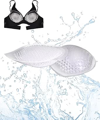 Niidor Breathable Mesh Silicone Insert Bra Pads, Clear Gel Invisible Push-up Breast Cup Lifter, Waterproof Padding Bust Enhancer Suitable for Underwear and Swimsuit Bikinis