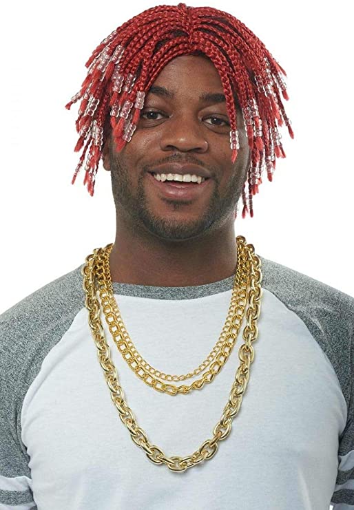 Costume Culture Red Rapper Wig