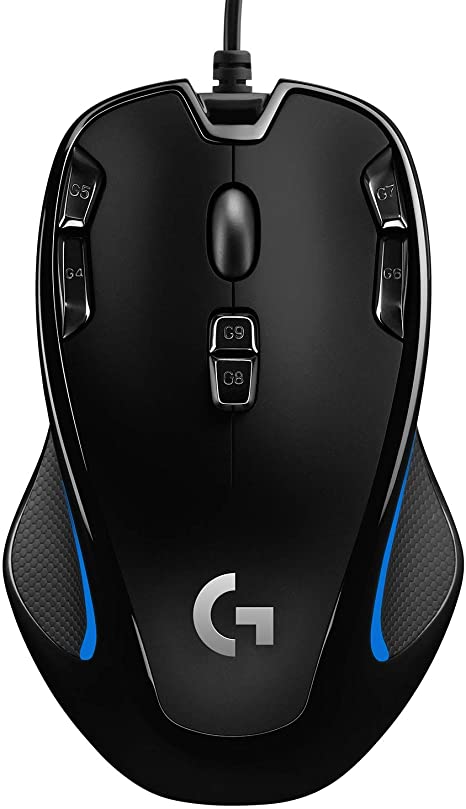 Logitech G300s Gaming Mouse Corded, 910-004346 (Corded for both left- and righthand)