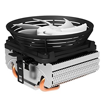 Foxnovo PCCooler Q101 Super-silent CPU Cooler with 100mm Detachable Fan for Intel AMD (White)
