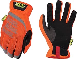 Mechanix Wear Hi-Viz FastFit Work Gloves, Large, Fluorescent Orange