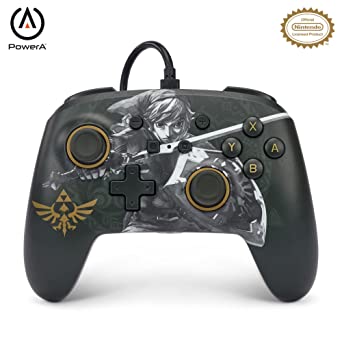 PowerA Enhanced Wired Controller for Nintendo Switch - Battle-Ready Link, Gamepad, game controller, wired controller, officially licensed