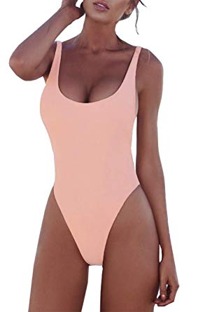 PRETTYGARDEN Women's One Piece Tummy Control U Neck Backness Swimsuits Bathing Suit Swimwear Beachwear