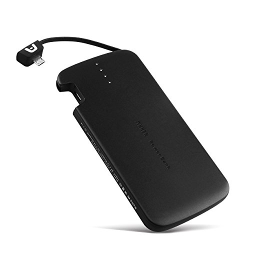 Anker Astro Slim2 4500mAh Ultra-Slim Portable Charger ​External Battery Power Bank for Samsung Galaxy S5, S4, S3, iPhone 6, 5S, 5C, 5, 4S, iPad Air, mini, Note 3, 4, HTC One, One 2 (M8), Motorola Droid, MOTO X, LG Optimus and most other USB-charged devices