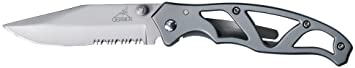 Gerber Paraframe II Knife, Serrated Edge, Stainless Steel [22-48447]