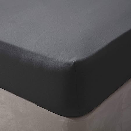 Belledorm Brushed Cotton Fitted Sheet (Queen) (Charcoal)