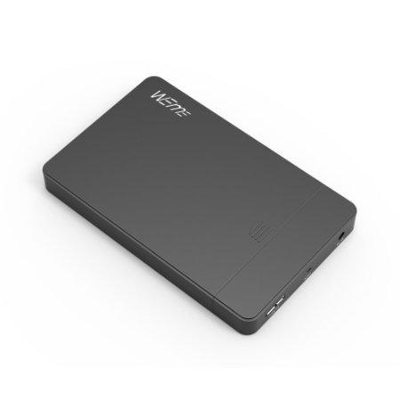 [USB 3.0 to SATA & Support UASP] WEme MST-001 USB 3.0 to SATA 2.5 Inch HDD External Enclosure Case With USB 3.0 Cable for 9.5mm 7mm 2.5-Inch SATA-I, SATA-II, SATA-III, SATA HDD and SSD, Optimized For SSD, Tool-Free