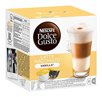 Nescafe Dolce Gusto for Nescafe Dolce Gusto Brewers, Vanilla Latte Macchiato, 16 Count