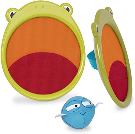 B. toys by Battat – Critter Catchers Frankie The Frog – Ball & Catch Game Set For Kids 3  (3-Pcs)