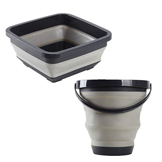 Collapsible Dish Tub Folding Washbasin Portable Lightweight Washing Basin Foldable Plastic Washtub BPA-Free Washbowl for Home Camping Outdoor Kitchen BBQ by Fantasyshop