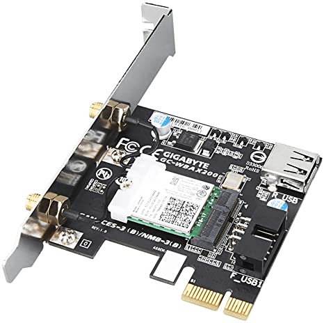 GIGABYTE Dual-Band WiFi 6 2x2 MIMO Wireless PCIe Adapter with Bluetooth 5