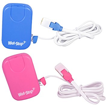 Wet-Stop 3 Blue Bedwetting Enuresis Alarm with Sound and Vibration, Moisture Sensor for Boys or Girls