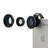 Vinsic AA001 Universal Detachable 180 Fish Eye Lens for Apple iPhone 6 6 Plus 5 5c 5s 4s 4 3 Black