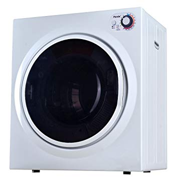 Panda 3.75 cu.ft Compact Laundry Dryer PAN760SFT, Control Panel Upside, White and Black,
