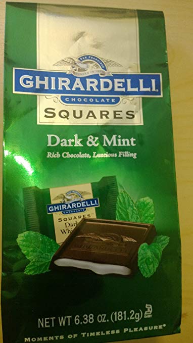 Ghirardelli Dark & Mint Filled Chocolate Squares 6.38 oz