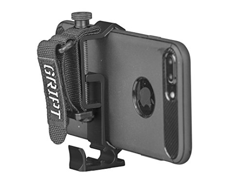 GRIPT Secure Smartphone Rig - Universal Tripod Adapter, Phone Hand Grip and Smartphone Accessory Mount - Black