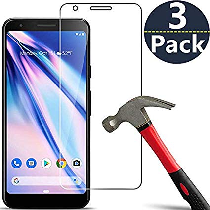 [3 Pack] Compatible with Google Pixel 3a XL Screen Protector,Caozenb [Bubble Free] [Easy Installation][HD-Clear][Anti-Scratch] Tempered Glass Screen Protector Film for Google Pixel 3a XL