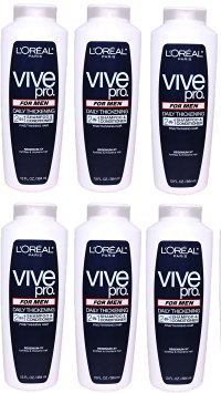 L'Oreal Paris Vive Pro for Men 2-in-1 Daily Thickening Shampoo and Conditioner, Fine/Thinning Hair, 13-Fluid Ounce (6 Bottles)