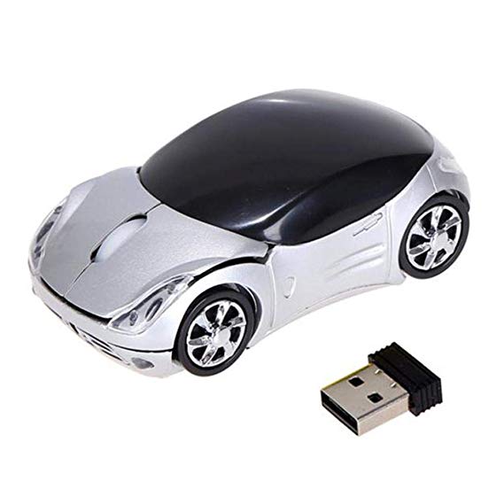Queind 2.4G Wireless Optical Mouse Car Shaped Laptop PC 1000DPI USB Mice