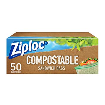 Ziploc Brand Compostable Seal Top Sandwich Bags, 50 Bags