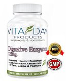 Premium Pure Digestive Enzymes Supplement - Pancreatic Enzymes Helps With the Digestion of Fats Carbs and Proteins - Best Digestive Enzymes With Protease Amylase and Lipase Enzyme - Pancreatin 325mg - Digestive Enzyme Capsules 100 Capsules - 100 Money Back Guarantee - FREE BONUS REPORT