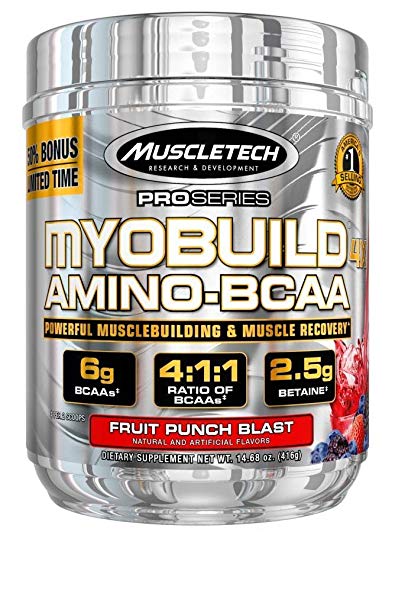Muscletech Pro Series Myobuild 4X 45 Servings Bonus Fruit Punch Blast, 14.68 Ounce